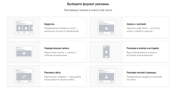 Форматы рекламы в новостной ленте Вконтакте
